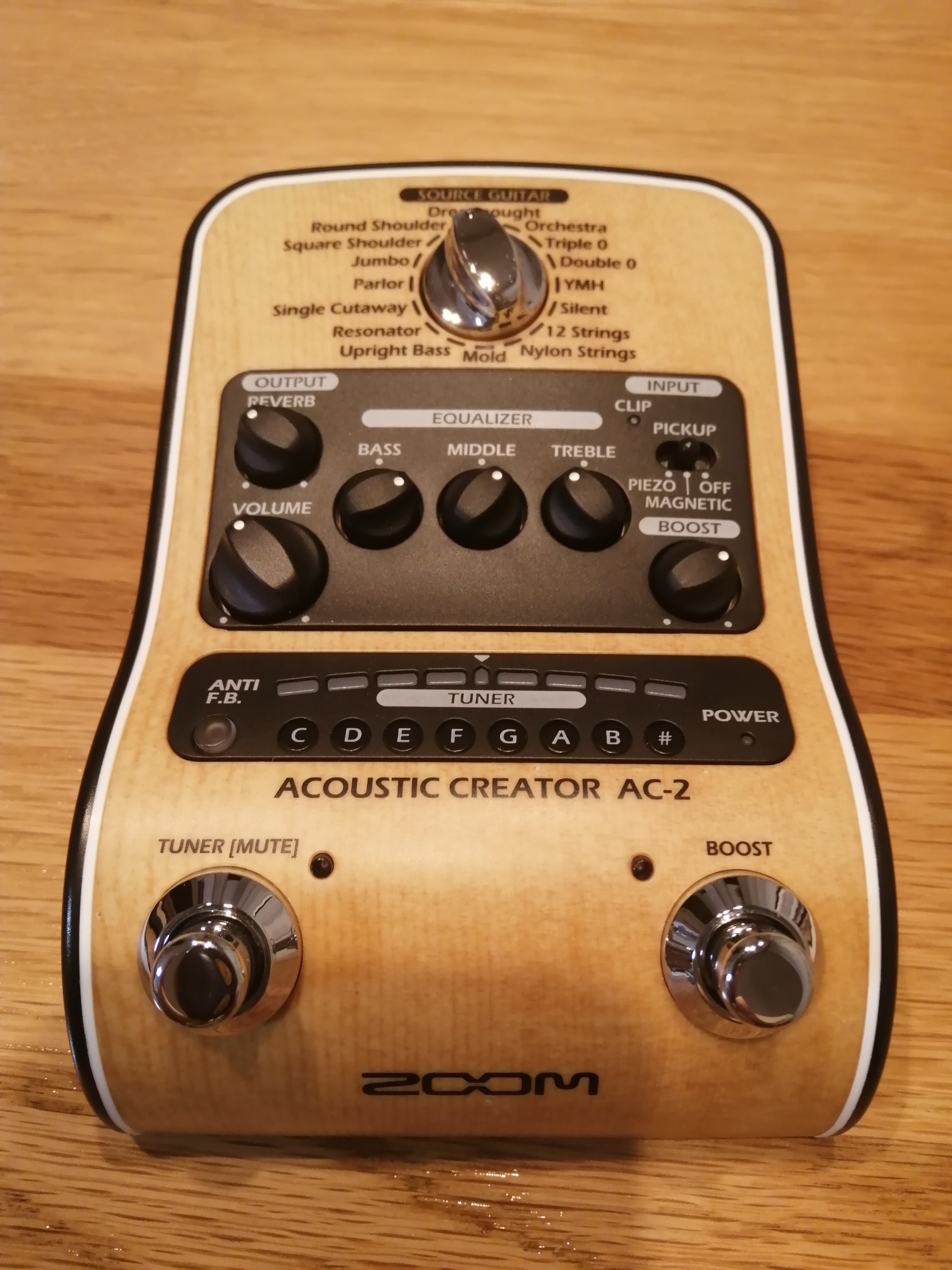 ZOOM AC-2  アコースティックギター プリアンプ(再度値下げしました)